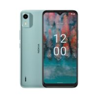 SEO friendly alt text for image: 'Nokia C12 Dark Cyan smartphone – sleek and stylish design with vibrant color option