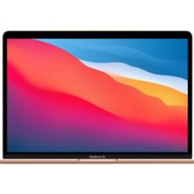 High-performance and stylish 13-inch MacBook Air M1 with 8-core processor and 256GB storage in elegant Gold finish