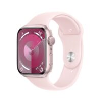 Apple Watch Series 9 GPS Pink Aluminum with Light Pink Sport Band - Product Image showing 600x600 pixels in Middle East region